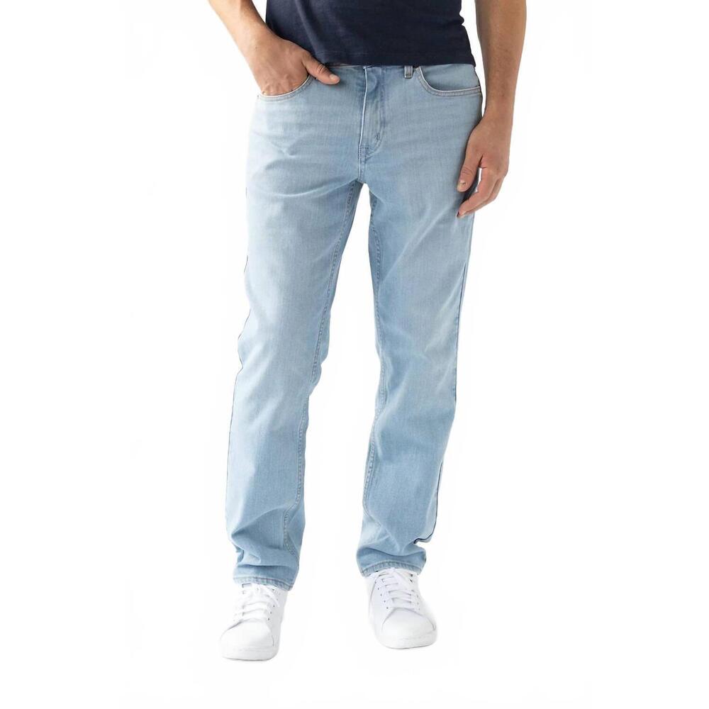 NEW DEVIL-DOG biscoe slim straight jeans in light bleach